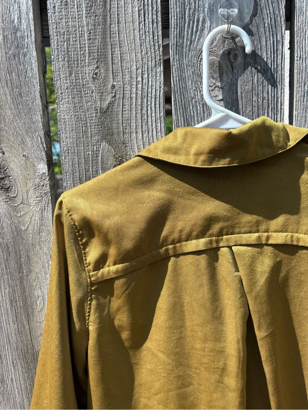 Women's Olive Golden Utility Shirt Jacket - Picture 4 of 5